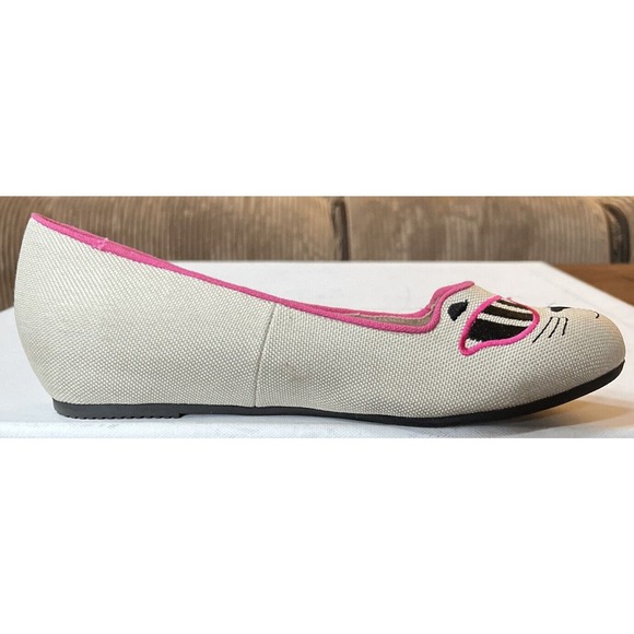 Cliffs By White Mountain Rachelle Flats Shoe Cat Glasses Beige Pink size 9.5M - Picture 3 of 6